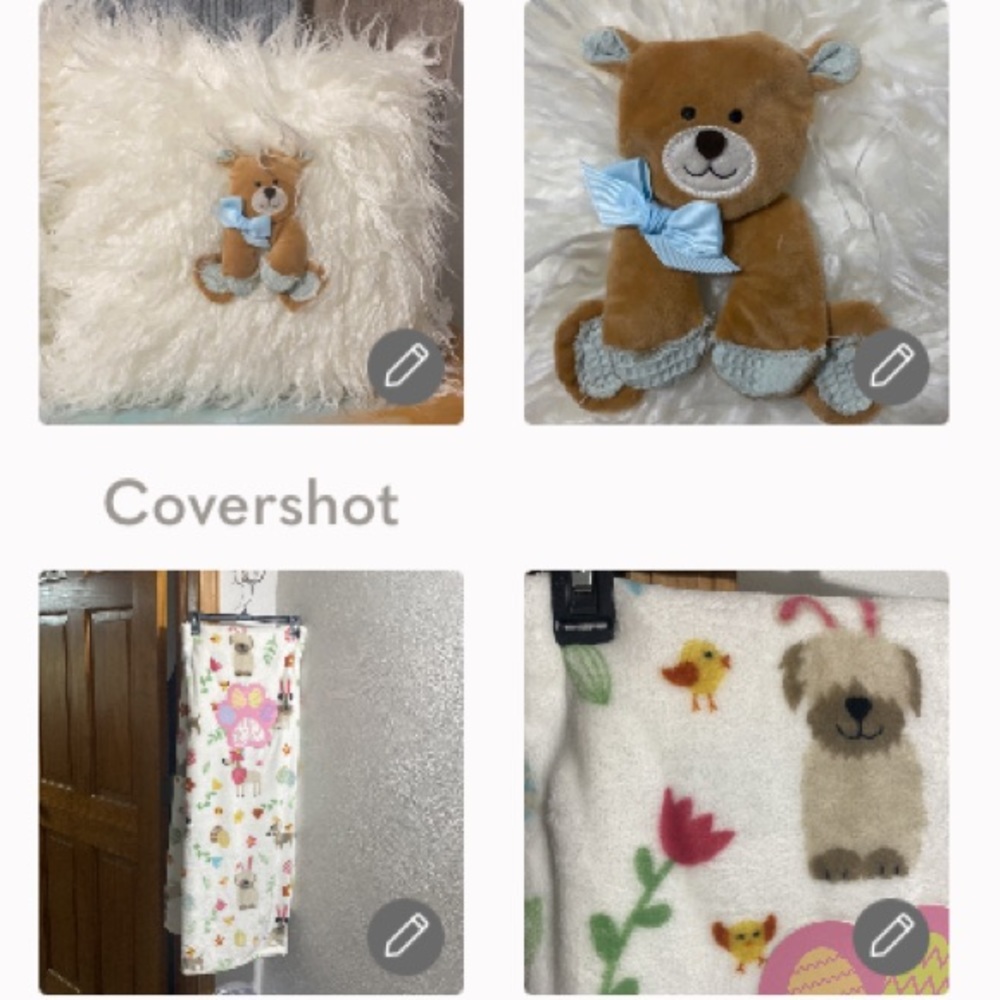 2 Teddy Bear 🧸 Fluff Pillow 16”+50x70”silky plush throw